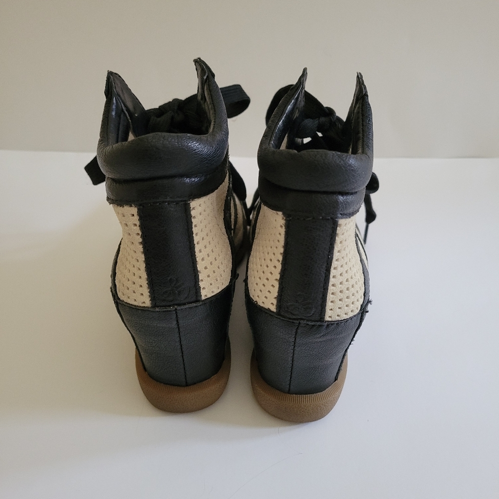Women's leather platform shoes - Picture 4 of 11